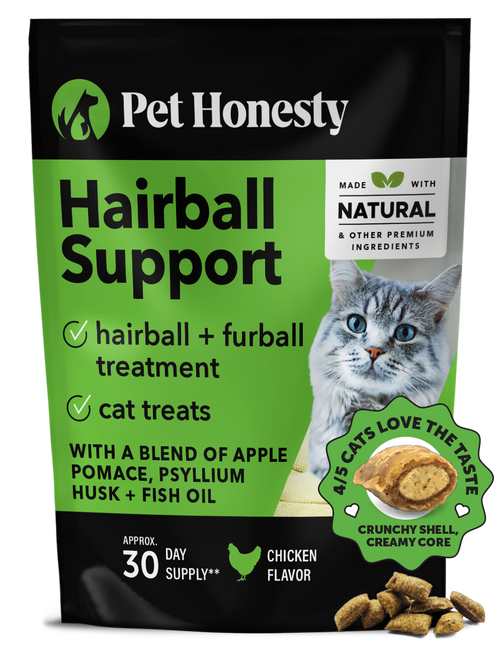 Pet Honesty Dual Texture Hairball Support Supplement for Cats