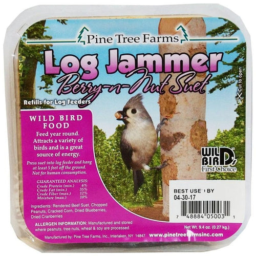 Pine Tree Farms Log Jammer Berry-N-Nut Suet Plugs (9.4 oz)