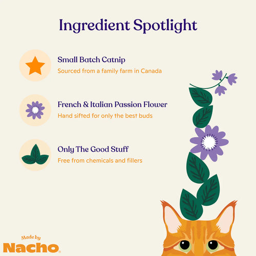 Made By Nacho Catnip & Passion Flower Blend Cat Treats (1 oz)