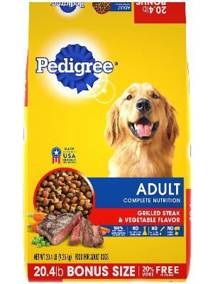 PEDIGREE® Dry Dog Food Adult Grilled Steak & Vegetable Flavor