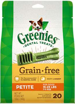 Greenies Grain Free Petite Dental Dog Treats (12 oz - 20 Count)