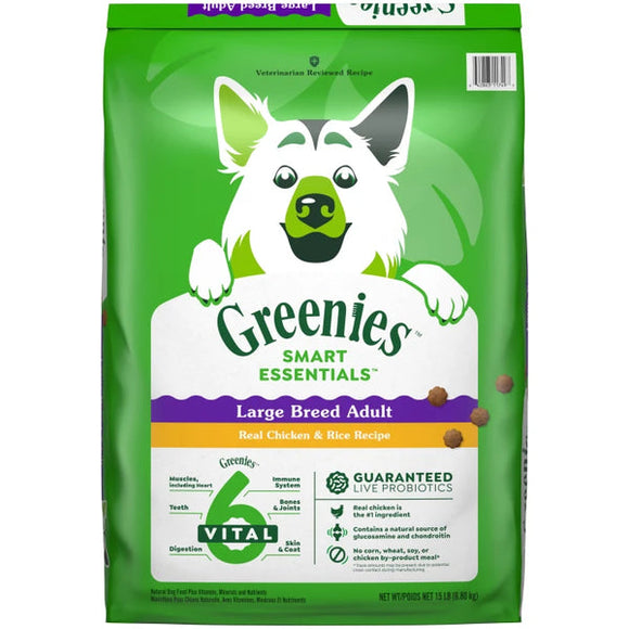 Greenies Smart Essentials Adult Large Breed Protein Dry Dog Food Real Chicken & Rice