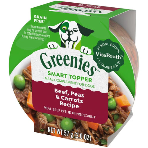 Greenies Smart Topper Wet Mix-In for Dogs, Beef, Peas & Carrots Recipe (2 oz)