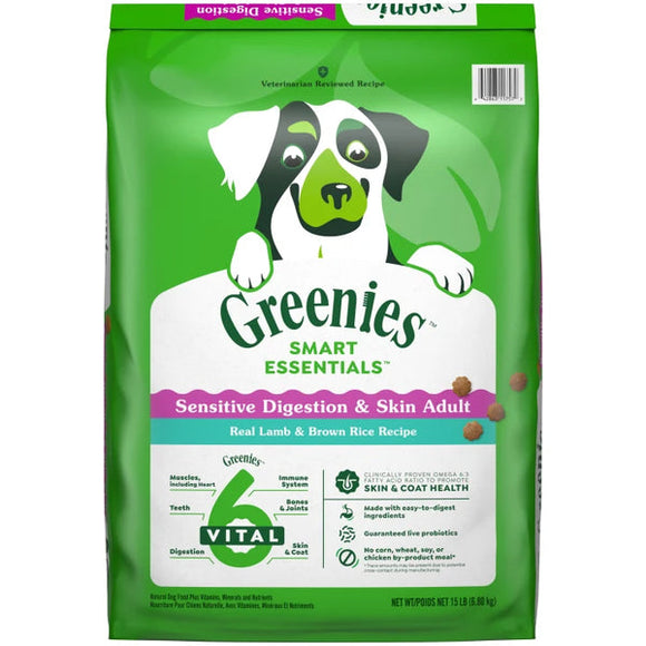 Greenies Smart Essentials Sensitive Digestion & Skin Dry Dog Food Real Lamb & Brown Rice