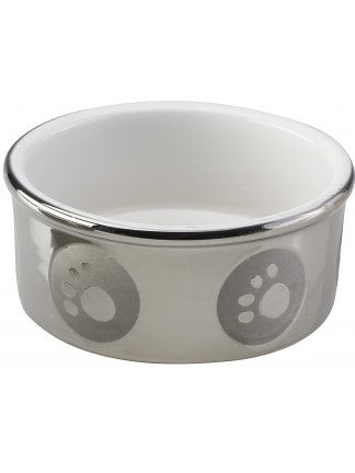 Ethical Products TITANIUM STONEWARE DISH, 5″ DOG, PAW PRINT