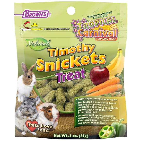 F.M. Brown's Tropical Carnival® Natural Timothy Snickets Small Animal Treats