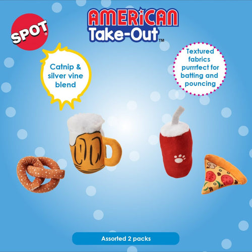 Ethical Pet SPOT American Take-Out 2 Pk Assorted Cat Toy