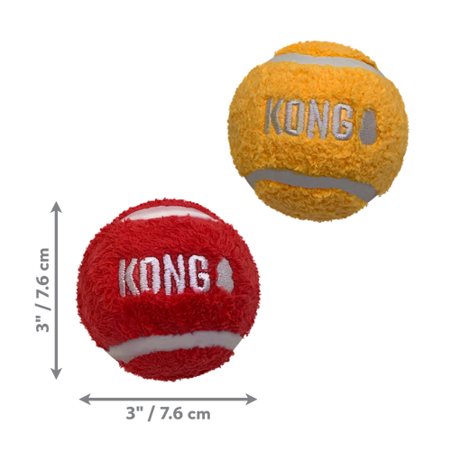 KONG Sport Softies Ball 2-Pk Assorted Dog Toy