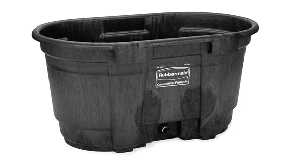 Rubbermaid Commercial Products 100 Gallon Stock Tank (100 GALLON, Black)
