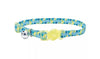 Coastal Pet Product Safe Cat Fashion Adjustable Breakaway Collar (Blue Fish)