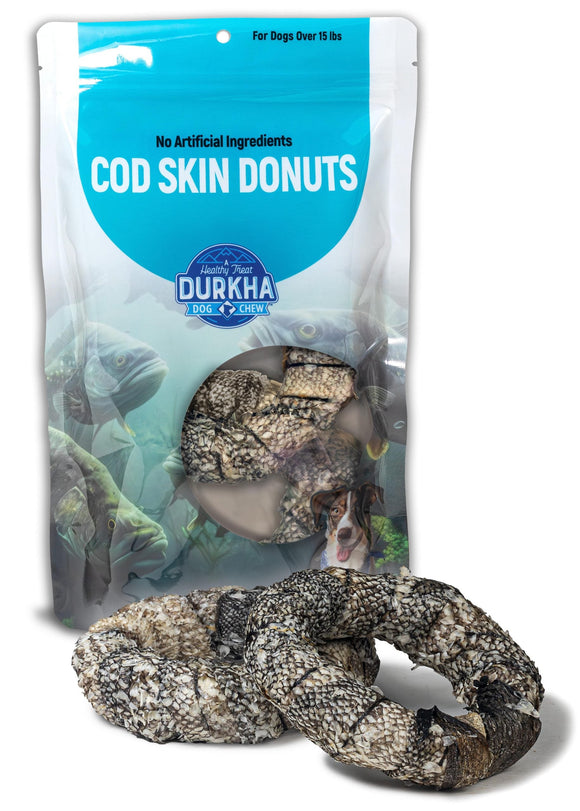 Durkha Cod Skin Donuts Dog Treats (Large)