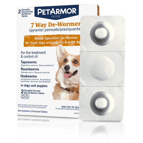 PetArmor® 7 Way De-Wormer (Pyrantel Pamoate and Praziquantel) for Puppies and Small Dogs