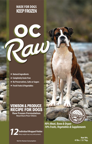 OC Raw Dog Venison & Produce