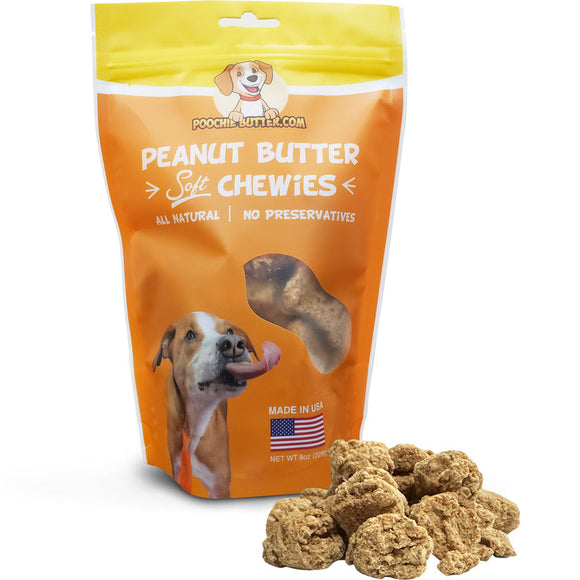 Poochie Butter Peanut Butter Soft Chewies Dog Treats