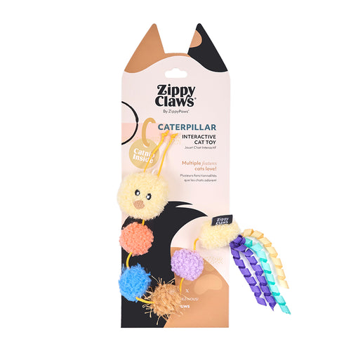 ZippyClaws® PomPom Caterpillar Cat Toy
