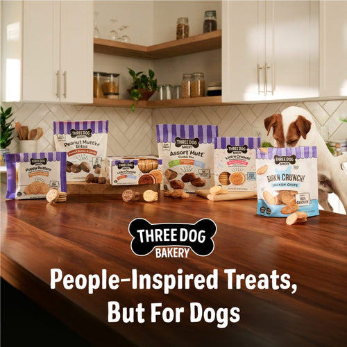 Three Dog Bakery Lick’n Crunch!® Golden & Vanilla Flavors Dog Treats