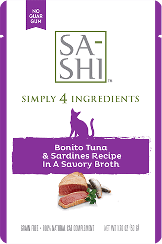 Rawz Sa-Shi Bonito Tuna & Sardines Cat Food Recipe In Savory Broth (1.76 oz)