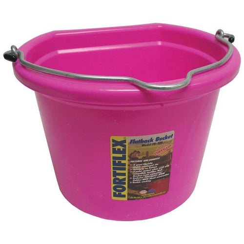 Fortiflex 8 Quart Flat Back Bucket (RED)