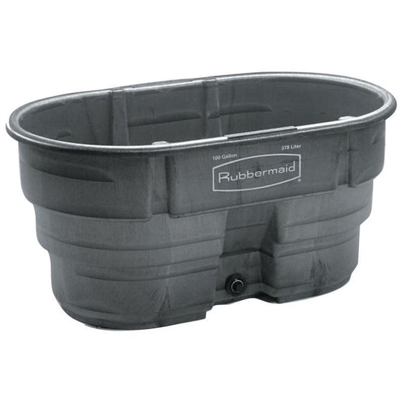 RUBBERMAID COMMERCIAL STOCK TANK (100 GAL, BLACK)