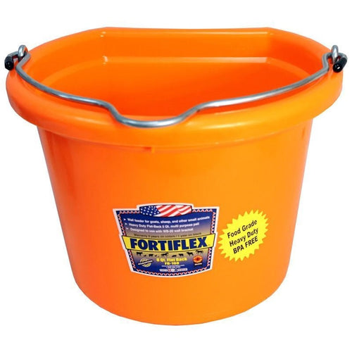 Fortiflex 8 Quart Flat Back Bucket (RED)