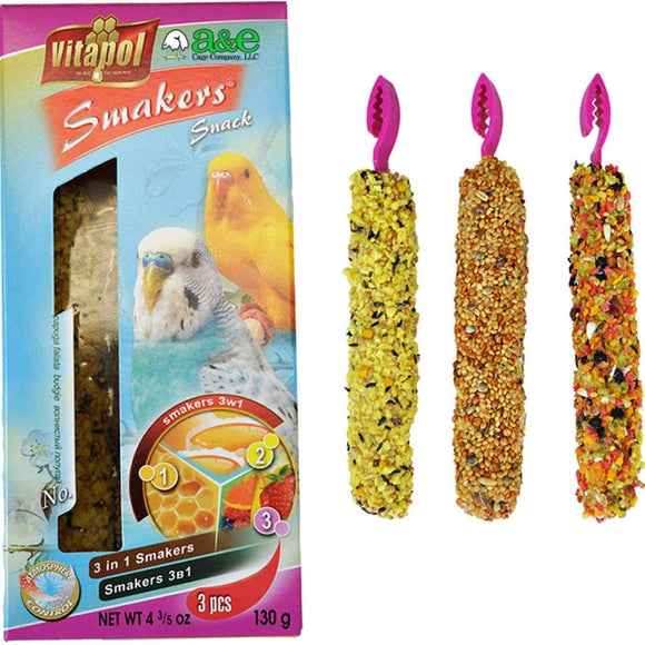 A&E TREAT STICK 3IN1 MIX PARAKEET TWIN PACK (2 PACK)