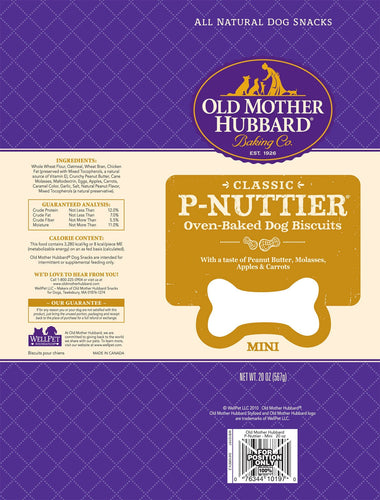 Old Mother Hubbard Crunchy Classic Natural P-Nuttier Mini Biscuits Dog Treats