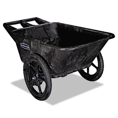 Rubbermaid Commercial Big Wheel Cart (7.5 CU FT - 5642, BLACK)