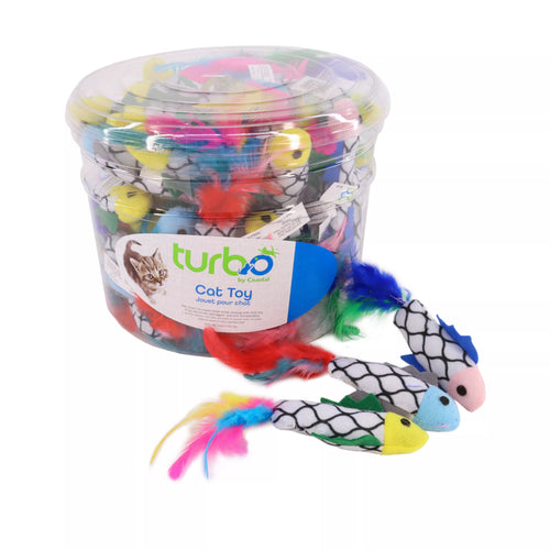 Coastal Pet Products Turbo Fish with Feathers