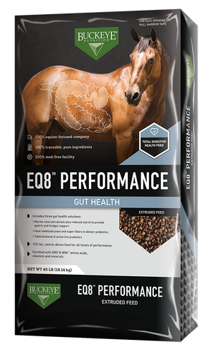 Mars Buckeye™ EQ8™ Performance Gut Health Extruded Feed (40 Lbs)