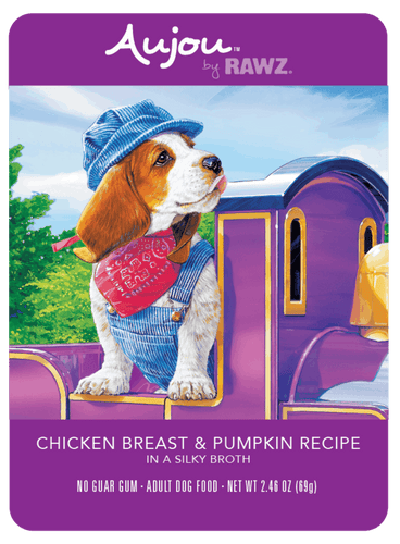 RAWZ Aujou Chicken Breast & Pumpkin Recipe Wet Dog Food (2.46 oz. Pouches)
