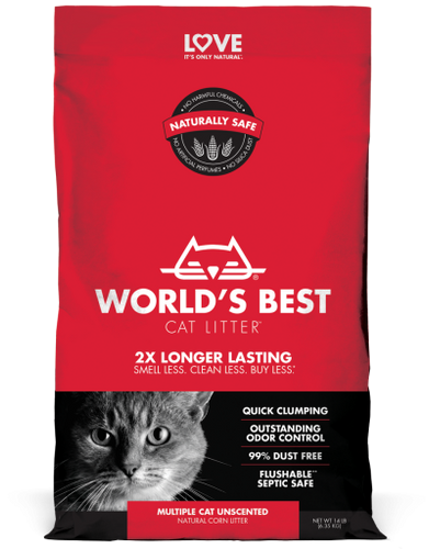 World's Best Multiple Cat Clumping Formula Cat Litter (15-lb)
