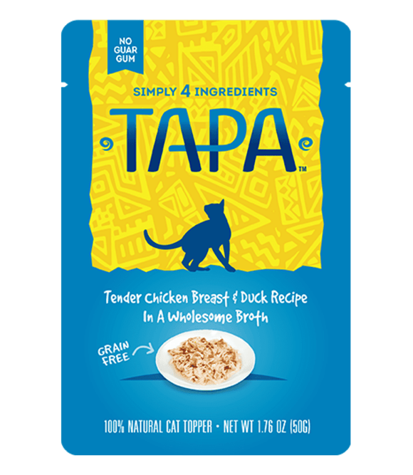 Rawz Tapa Tender Chicken Breast & Duck Wet Cat Food Recipe In Wholesome Broth