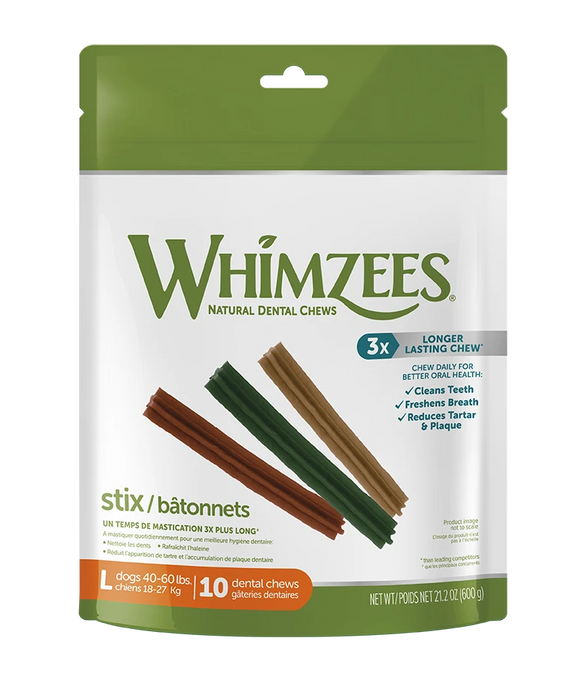 WELLNESS WHIMZEES® STIX ALL NATURAL DAILY DENTAL TREAT FOR DOGS