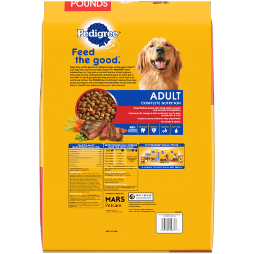 PEDIGREE® Dry Dog Food Adult Grilled Steak & Vegetable Flavor (44 Lb)