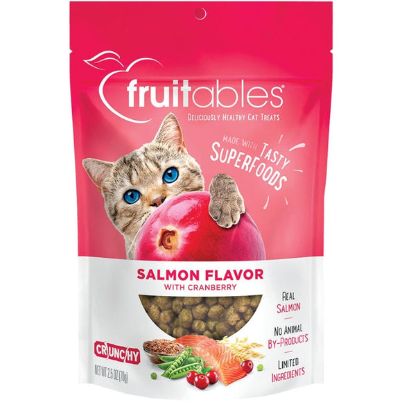 FRUITABLES SALMON FLAVOR WITH CRANBERRY CAT TREATS (2.5-oz)